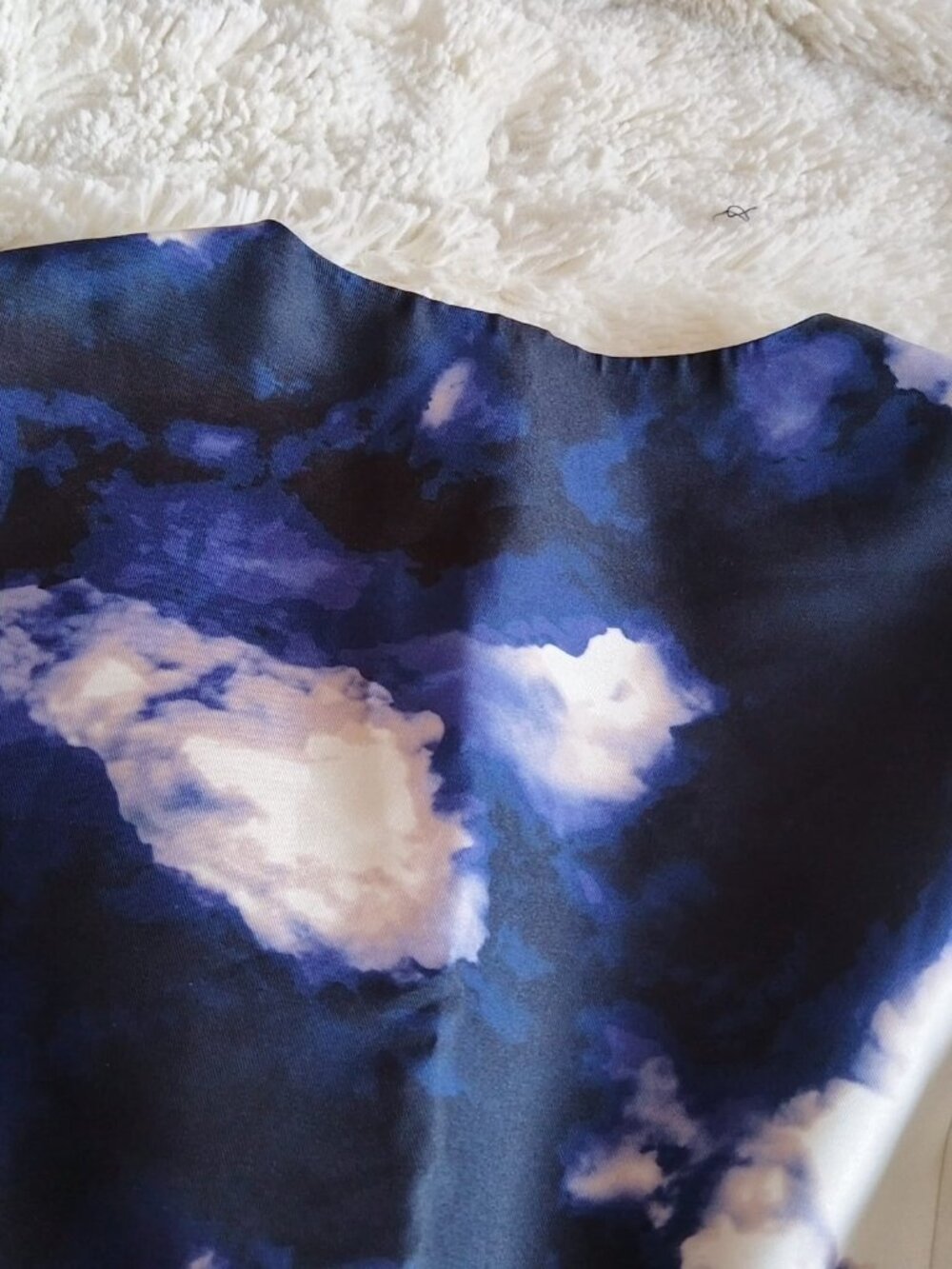 kate spade Blue and White Cloud-Print Sleeveless Mini Dress - Picture 6 of 14